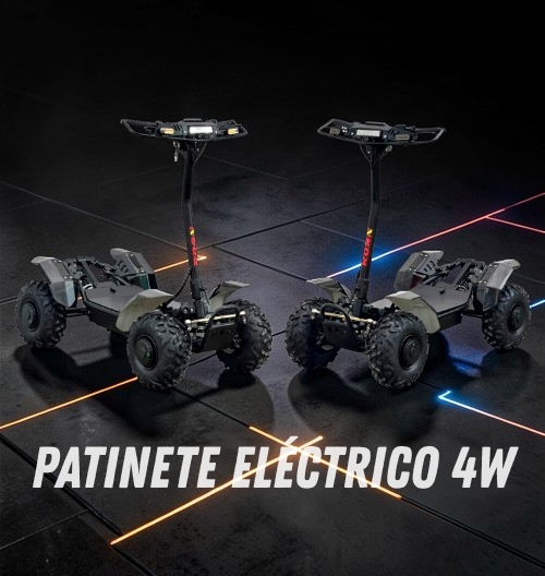 Patinete el&eacute;ctrico todoterreno de 4 ruedas y 4 motores